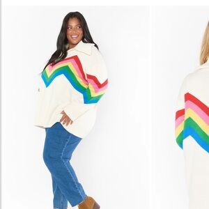 Show Me Your Mumu Weston rainbow sweater plus